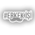 Erkek İşi Araba Sticker 17x17 Cm Beyaz