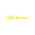 Allah Korusun Araba Sticker 17x17 Cm Sarı