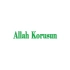 Allah Korusun Araba Sticker 17x17 Cm Yeşil