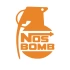 Nos Bomb Araba Sticker 17x17 Cm Turuncu