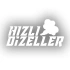 Hızlı Dizeller Araba Sticker 17x17 Cm Beyaz