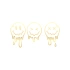 Eriyen Suratlar Araba Stickeri 17x17 Cm Gold