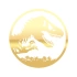 Dinozor Araba Stickeri 17x17 Cm Gold
