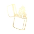 Çakmak Araba Stickeri 17x17 Cm Gold