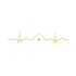 Kalp Atışı İbre Araba Sticker 17x17 Cm Gold