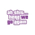 Ah Shit Here We Go Again Araba Sticker 17x17 Cm Mor