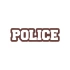Police Araba Stickeri 17x17 Cm Kahverengi
