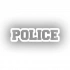 Police Araba Stickeri 17x17 Cm Beyaz
