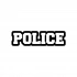 Police Araba Stickeri 17x17 Cm Siyah