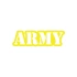 Army Araba Sticker 17x17 Cm Sarı