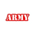 Army Araba Sticker 17x17 Cm Kırmızı