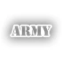 Army Araba Sticker 17x17 Cm Beyaz