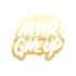 Never Give Up Araba Sticker 17x17 Cm Gold