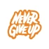 Never Give Up Araba Sticker 17x17 Cm Turuncu