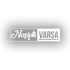 Nasipte Varsa Araba Sticker 17x17 Cm Beyaz