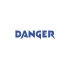 Danger Araba Sticker 17x17 Cm Mavi