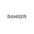 Danger Araba Sticker 17x17 Cm Gri