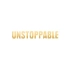 Unstoppable Araba Sticker 17x17 Cm Gold