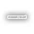 Mission Failed Araba Sticker 17x17 Cm Beyaz