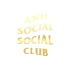 Anti Social Club Araba Sticker 17x17 Cm Gold