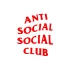 Anti Social Club Araba Sticker 17x17 Cm Kırmızı