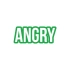 Angry Araba Sticker 17x17 Cm Yeşil