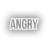 Angry Araba Sticker 17x17 Cm Beyaz