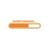 Overthinking… Araba Sticker 17x17 Cm Turuncu