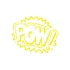 Pow Araba Sticker 17x17 Cm Sarı