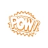 Pow Araba Sticker 17x17 Cm Turuncu
