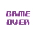 Game Over Araba Sticker 17x17 Cm Mor
