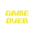 Game Over Araba Sticker 17x17 Cm Sarı
