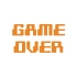 Game Over Araba Sticker 17x17 Cm Turuncu