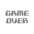 Game Over Araba Sticker 17x17 Cm Gri