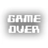 Game Over Araba Sticker 17x17 Cm Beyaz