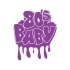 80s Baby Araba Sticker 17x17 Cm Mor