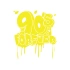 90s Forever Araba Sticker 17x17 Cm Sarı