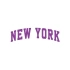 New York Araba Sticker 17x17 Cm Mor