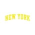 New York Araba Sticker 17x17 Cm Sarı
