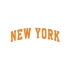 New York Araba Sticker 17x17 Cm Turuncu