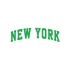 New York Araba Sticker 17x17 Cm Yeşil