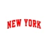 New York Araba Sticker 17x17 Cm Kırmızı