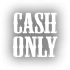 Cash Only Araba Sticker 17x17 Cm Beyaz