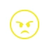 Kızgın Emoji Araba Sticker 17x17 Cm Sarı
