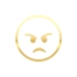 Kızgın Emoji Araba Sticker 17x17 Cm Gold