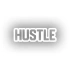 Hustle Araba Sticker 17x17 Cm Beyaz