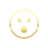 Şaşıran Emoji Araba Sticker 17x17 Cm Gold