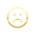 Üzgün Emoji Araba Sticker 17x17 Cm Gold