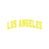 Los Angeles Araba Sticker 17x17 Cm Sarı