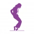 Michael Jackson Araba Sticker 17x17 Cm Mor